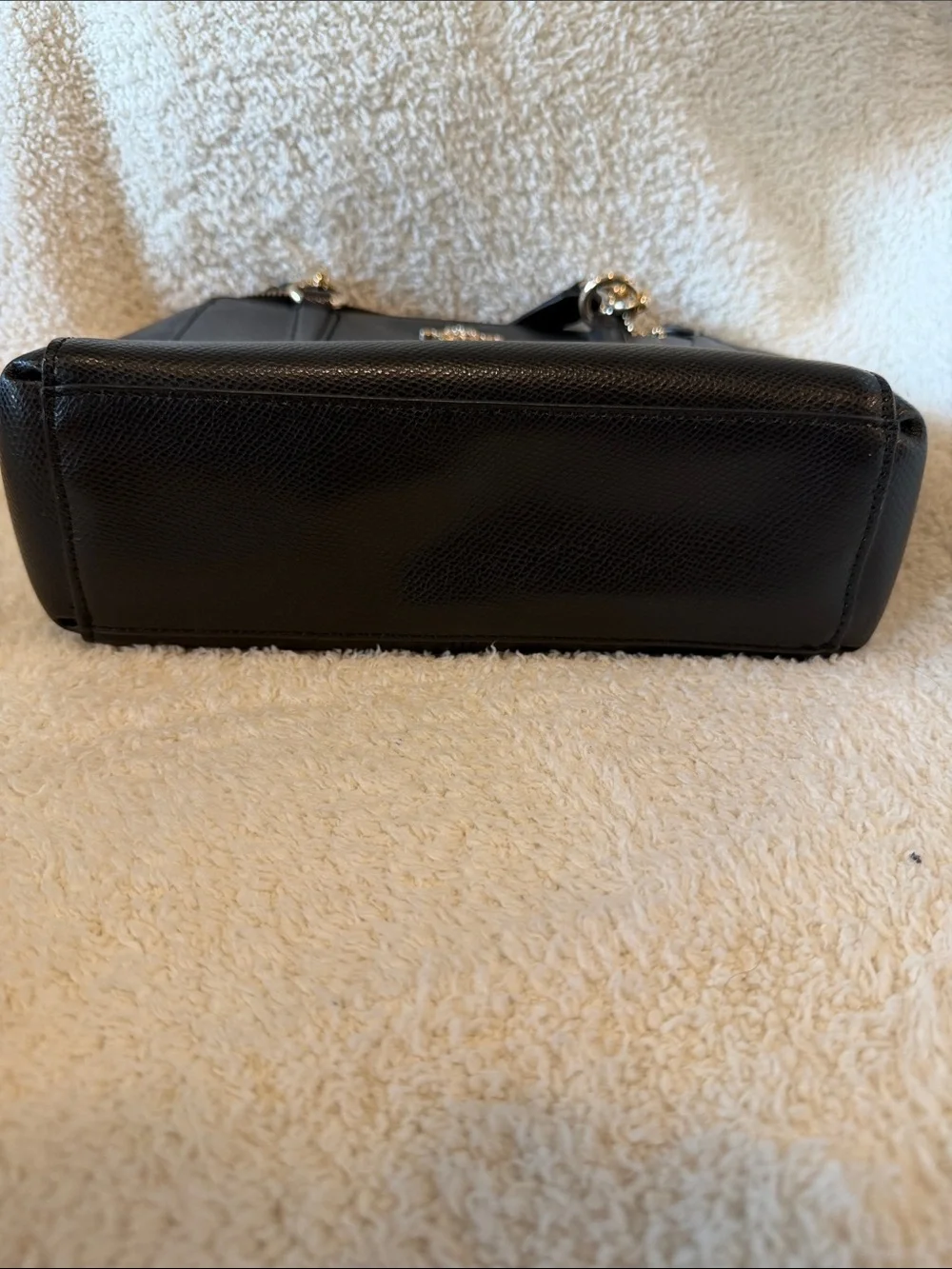 Coach Black Pebbled Christie Carryall Leather Double-Zip Satchel wGold Hardware - Picture 7 of 9